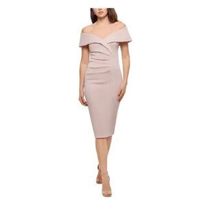 Elegant Off-Shoulder Pink Dress